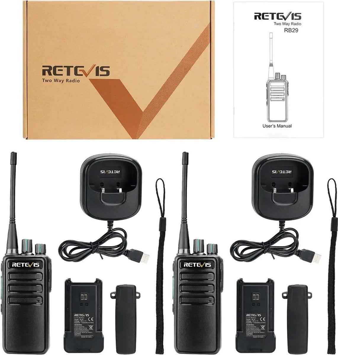 Retevis - RB629 - Walkie Talkie (2 Stuks)