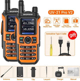 Baofeng - UV21 PRO V2 - High Power Dual Band Walkie Talkie (2 stuks)