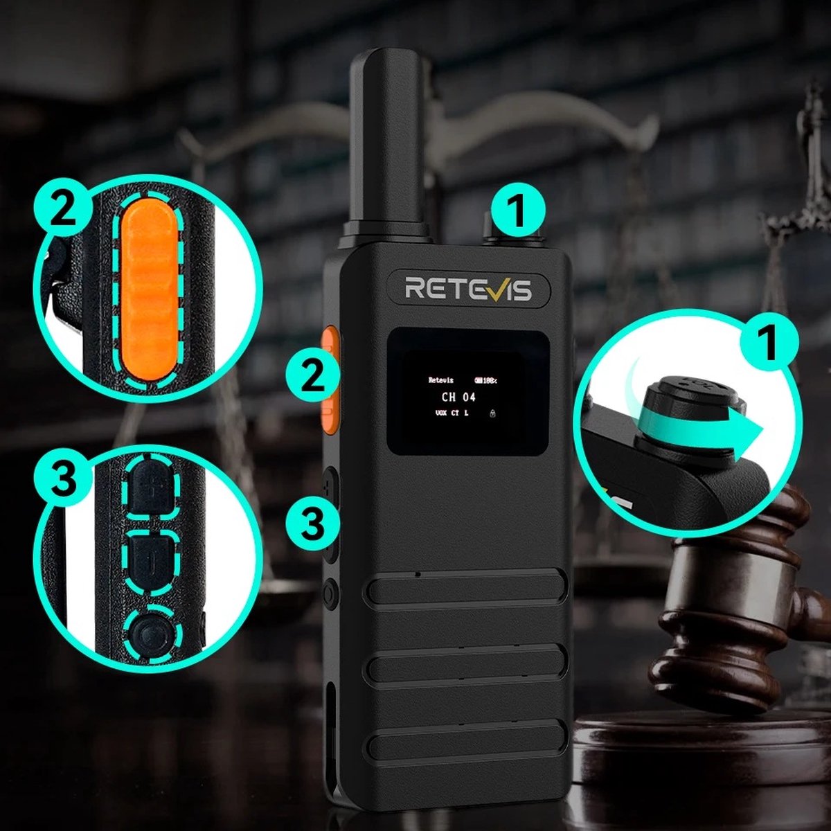 Retevis - B63S - Walkie Talkie (2 Stuks)