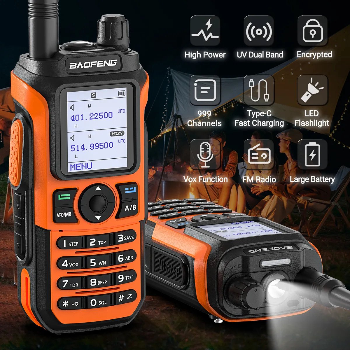 Baofeng - UV21 PRO V2 - High Power Dual Band Walkie Talkie (2 stuks)