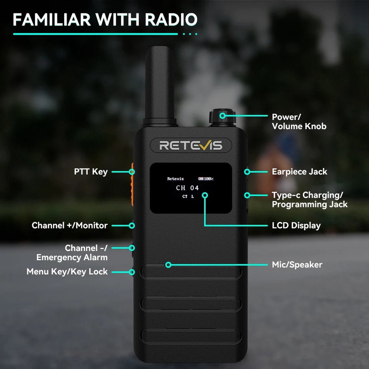 Retevis - B63S - Walkie Talkie (2 Stuks)