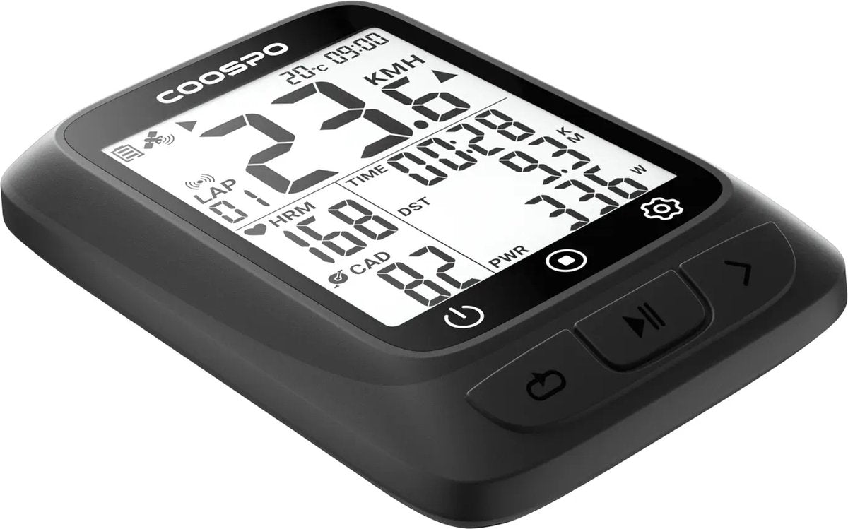 Coospo - BC107 - Draadloze GPS Fietscomputer met ANT+ communicatie