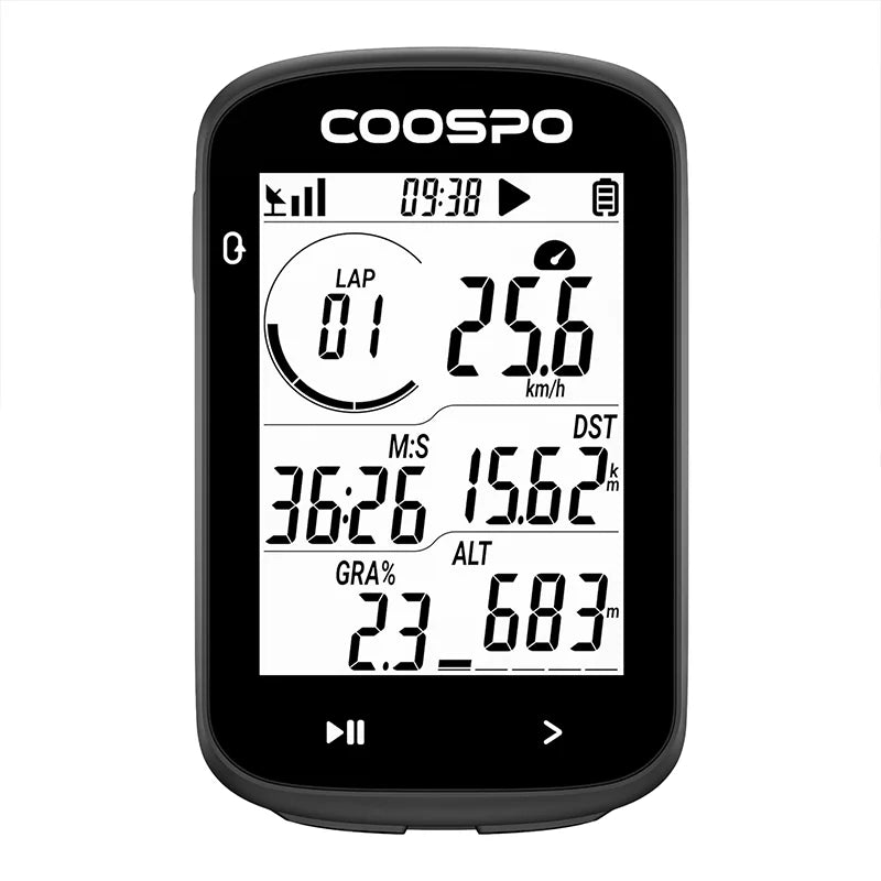 Coospo - SC300 Fietscomputer met GPS & Snelheidsmeter